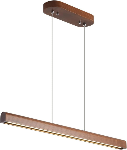 Wood Integrated Led Linear Pendant
