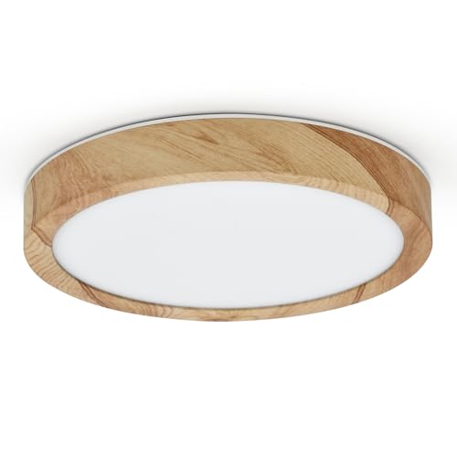 LVL Plafonnier LED, 12 W à Grain de Bois