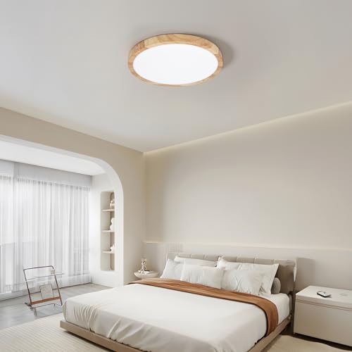 LVL Plafonnier LED, 12 W à Grain de Bois