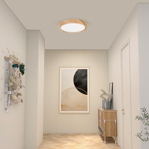 LVL Plafonnier LED, 12 W à Grain de Bois
