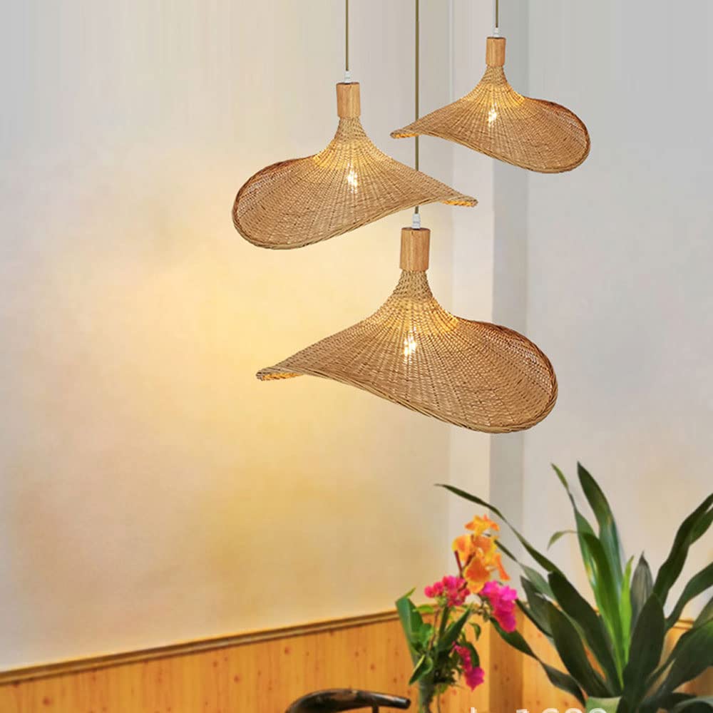 Suspension en rotin à tête unique Asie du Sud-Est