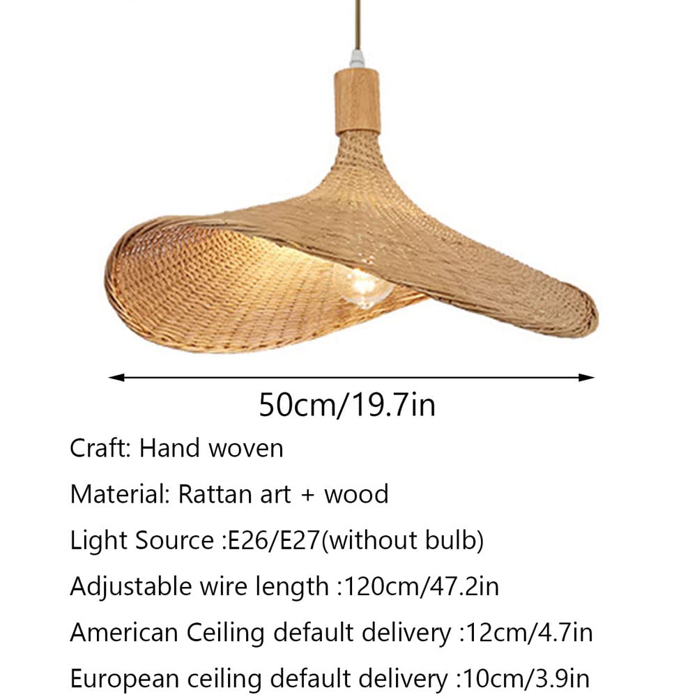 Suspension en rotin à tête unique Asie du Sud-Est