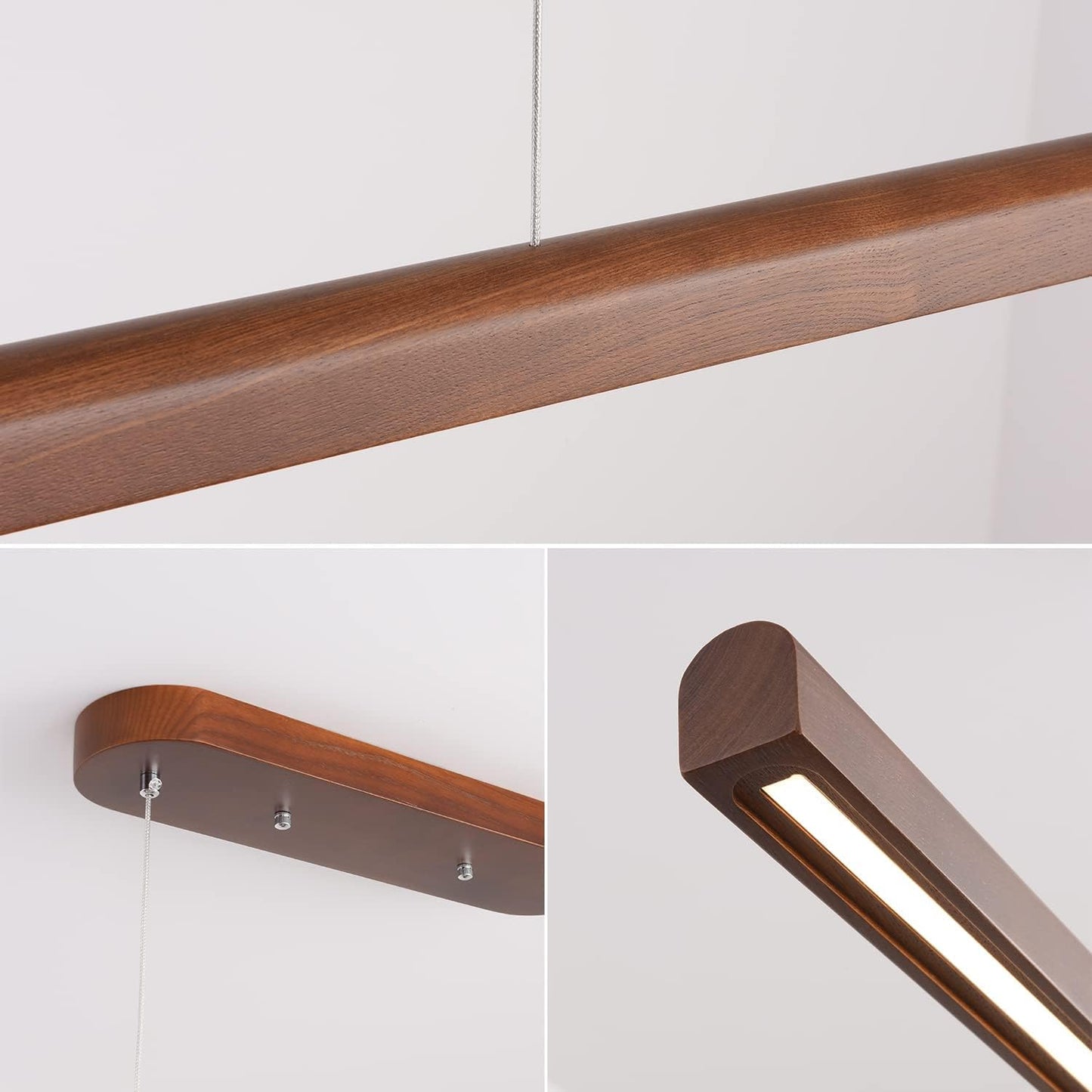 Wood Integrated Led Linear Pendant